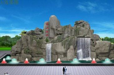 水泥假山制作， 上色是关键