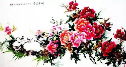 国色天香牡丹开，此花何故艳如画