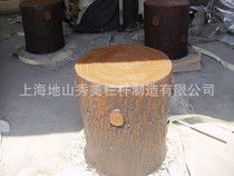 水泥仿树皮树桩石的安装制作方法