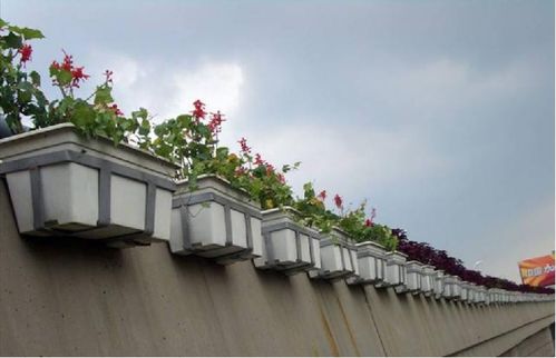 市政高架桥梁花箱， 城市道路绿化景观