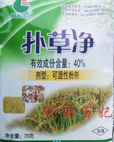 扑草净：选择性高，杀草谱广