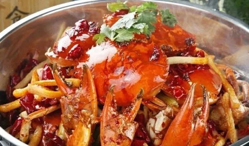 香辣蟹：以蟹肉为主料