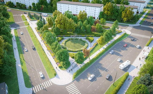 案例三：三角形的公园，绿意盎然