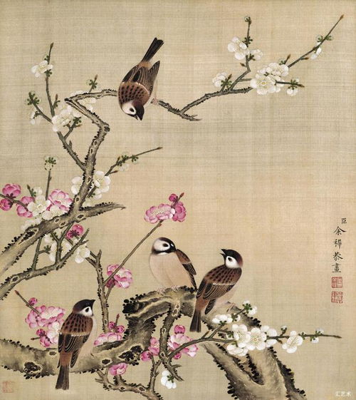 画中花木， 情感与意境的交织