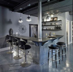 吧台设计， 融入自然元素