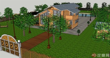 构筑物设计， 庭院的点缀