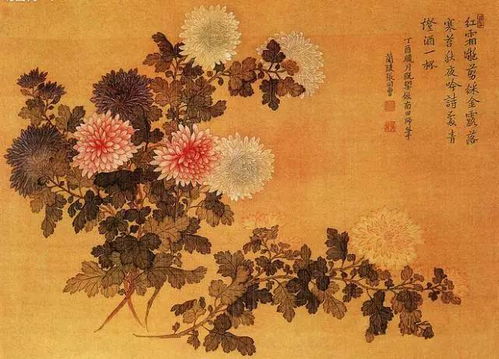 双：黄巢题菊花