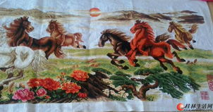 八骏图中， 自然画卷中的生命奔腾