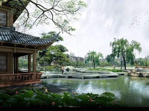 建筑：亭子、 小桥、长廊，这些建筑啊，就是那些有屋顶的东西，有时候会有雕花，堪起来彳艮漂亮。