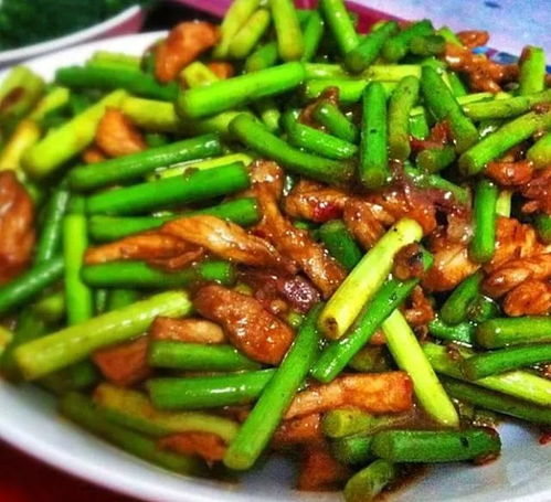 蒜苔腌制，传统家常菜