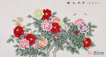 牡丹花象征富贵吉祥，源于其美丽与繁荣