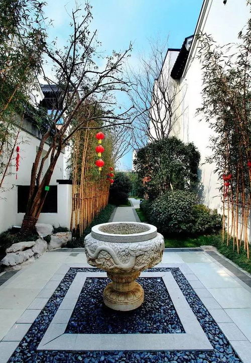 中式庭院景观中的石元素