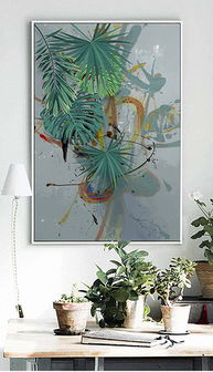 复古风格植物画作，重现经典艺术魅力