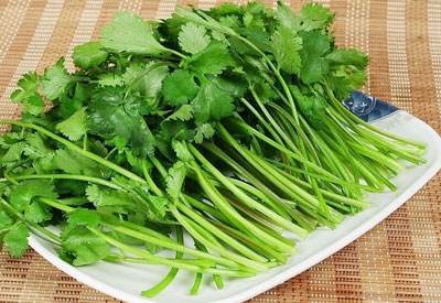 香菜具有独特的香气，常用于调味