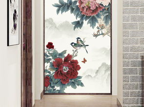 牡丹花纹样寓意富贵吉祥，家庭装饰必备元素