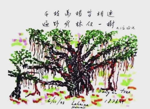 榕树叶画法：核心关键词“枝繁叶茂”