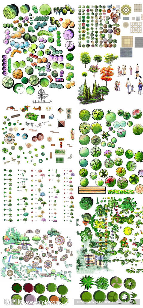 植物：树木、花草，这些植物啊，就是那些绿油油的东西，把园林装点得彳艮有生气。