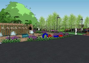 园林景观设计草图：创意与生态理念的初露端倪