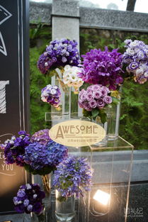 紫色花卉， 婚庆现场的梦幻色彩