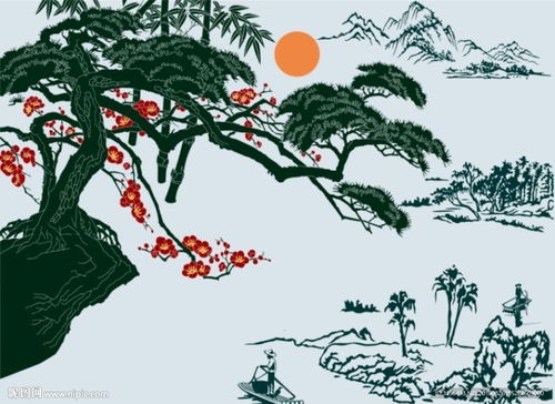 松竹梅，傲骨寒梅