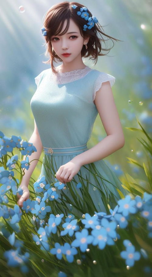 蓝色勿忘我花语：永恒的回忆