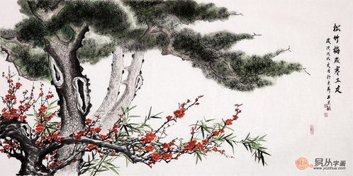 松竹梅，傲骨寒梅