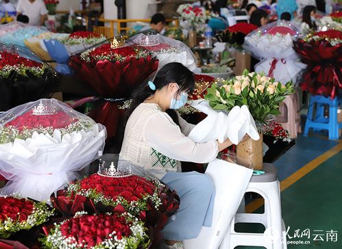 于斗南花卉市场的热闹开市