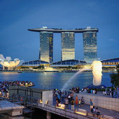 鱼尾狮公园：新加坡的象征