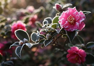 茶花花期冬春， 寓意生机勃勃