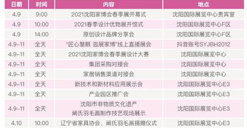 展览时间和地点一览